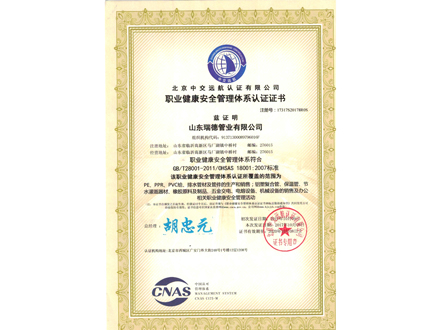 健康安全體系認(rèn)證